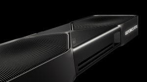 Placa de vídeo Nvidia GeForce RTX 5090, em imagem oficial divulgada pela Nvidia.