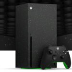 Console Xbox Series X 2TB edição especial Galaxy Black e controle sem fio Xbox, em imagem oficial da Microsoft.