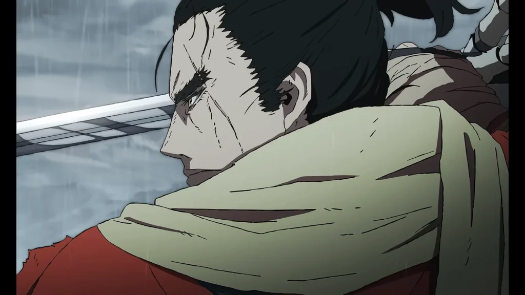 Wolf, protagonista de Sekiro: No Defeat, empunha a katana sob chuva em still do trailer oficial do anime