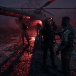 Membros das facções Duty e Freedom em confronto na Zona, em cena oficial de S.T.A.L.K.E.R. 2: Cost of Hope