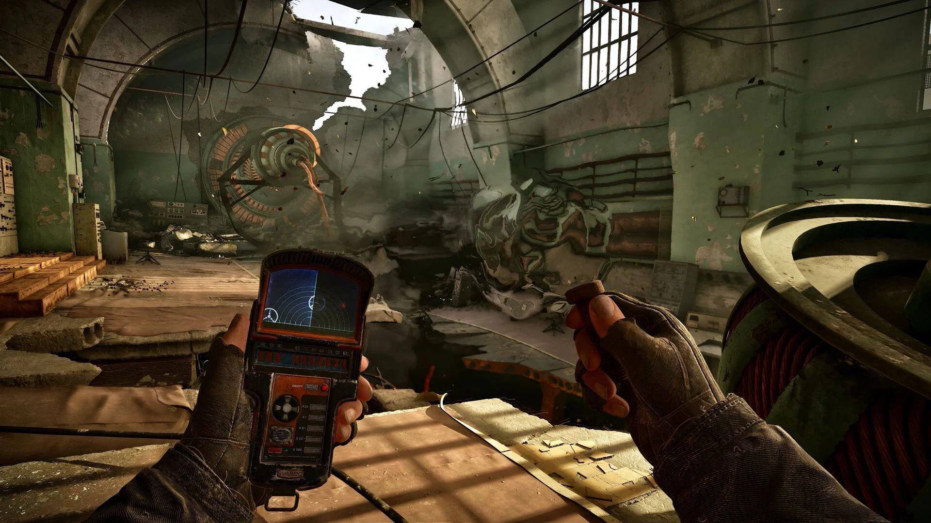 Anomalia gravitacional distorcendo o ambiente da Zona em S.T.A.L.K.E.R. 2: Cost of Hope